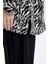 Relax Fit Zebra Desenli Uzun Kollu Gömlek Tunik Black 5