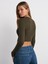 31236 Uzun Kollu Crop Top-Siyah 2