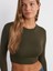 31236 Uzun Kollu Crop Top-Siyah 5