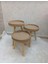 3 Lü Ahşap Ayaklı Çiçeklik Saksılık Çerçeveli Stand Dekoratif Yan Sehpa 25 Cm 1