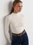 31391 Dik Yaka Uzun Kollu Top-Ekru 1