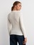 31391 Dik Yaka Uzun Kollu Top-Ekru 2