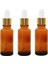 Altın/beyaz Cam Pipetli 30ML Amber Cam Şişeler 3 Adet 1
