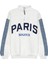 Paris Yazı Baskılı Fermuarlı Sweatshirt Gri 1