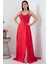 Saten Krep Askılı Elbise 13415 4