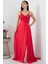 Saten Krep Askılı Elbise 13415 5