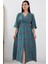 Yırtmaçlı Kruvaze Elbise 936-2966 2
