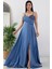 Saten Krep Askılı Elbise 13415 4
