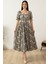 Kare Yaka Poplin Elbise 3161 3