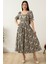 Kare Yaka Poplin Elbise 3161 5