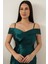 Askılı Pileli Saten Elbise 39423 2