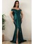 Askılı Pileli Saten Elbise 39423 4