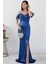 Göğüs Boncuklu Askılı Saten Elbise 39657 3