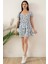 Gloplu Kat Kat Çiçekli Elbise 979-3024 3