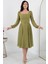 Kare Yaka Şifon Elbise DNS1302 4