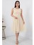 Sıfır Kol Yuvarlak Yaka Elbise 13403 3