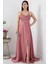 Saten Krep Askılı Elbise 13415 1