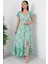 Kare Yaka Gipeli Elbise NY4322 4