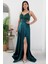 Göğüs Pullu Askılı Saten Elbise 39885 1