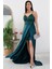 Göğüs Pullu Askılı Saten Elbise 39885 4