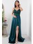 Göğüs Pullu Askılı Saten Elbise 39885 5