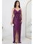 Askılı Yırtmaçlı Pulpayet Elbise 38845 1
