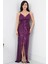 Askılı Yırtmaçlı Pulpayet Elbise 38845 5