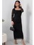 Kare Yaka Uzun Kol Tül Elbise AP-108 3
