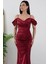 Büzgülü Askılı Saten Elbise 39649 2