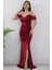 Büzgülü Askılı Saten Elbise 39649 4