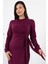 Yandan Bağlamalı Yırtmaçlı Model Elbise DKS1136 2