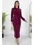 Yandan Bağlamalı Yırtmaçlı Model Elbise DKS1136 3