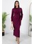 Yandan Bağlamalı Yırtmaçlı Model Elbise DKS1136 4