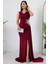 Beli Taşlı Yırtmaçlı Abiye Elbise ECR5301 1
