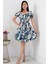 Kare Yaka Sırtı Gipeli Poplin Elbise GRS3488 1