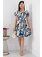 Kare Yaka Sırtı Gipeli Poplin Elbise GRS3488 3