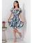 Kare Yaka Sırtı Gipeli Poplin Elbise GRS3488 4