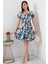 Kare Yaka Sırtı Gipeli Poplin Elbise GRS3488 5