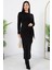 Yandan Bağlamalı Yırtmaçlı Model Elbise DKS1136 3