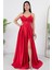 Askılı Çiçekli Saten Elbise ECR4981 1