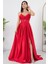 Askılı Çiçekli Saten Elbise ECR4981 4