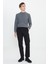%100 Pamuk Comfort Fit Rahat Kesim Yan Cepli Pantolon 3