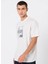 Bisiklet Yaka Baskılı Ekru Erkek T-Shirt 6dztjs ZJA5Z 1116 2