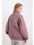 Coool Oversize Geniş Kalıp Fermuarlı Dik Yaka Sırt Baskılı Kalın Sweatshirt D7564AX24WN 1