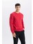 Regular Fit Bisiklet Yaka Kalın Basic Düz Sweatshirt T3777AZ24AU 1