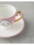 Retro Vibe New Bone China 4 Parça 2 Kişilik Kahve Fincan Takımı 100 ml Pembe 4