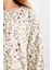 Kız Çocuk Pijama Takımı Çiçekli Bisiklet Yaka Uzun Kollu Üst Uzun Alt D6052A824AU 4