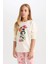 Kız Çocuk Pijama Takımı PowerPuff Girls Uzun Kollu Üst Desenli Beli Lastikli Uzun Alt D9838A824AU 3