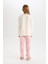 Kız Çocuk Pijama Takımı PowerPuff Girls Uzun Kollu Üst Desenli Beli Lastikli Uzun Alt D9838A824AU 5