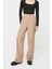 Kadın Boru Paça Regular Dokuma Wide Leg Geniş Paça Yüksek Bel Pantolon 1